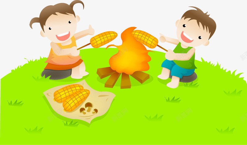 卡通清新春天踏青郊游png免抠素材_88icon https://88icon.com 卡通 春天 清新 踏青 郊游