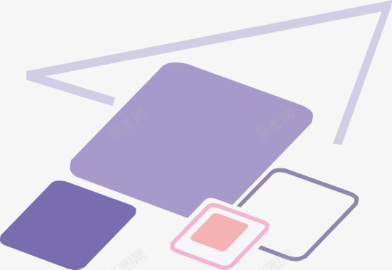 紫色标牌紫色创意房子图图标图标