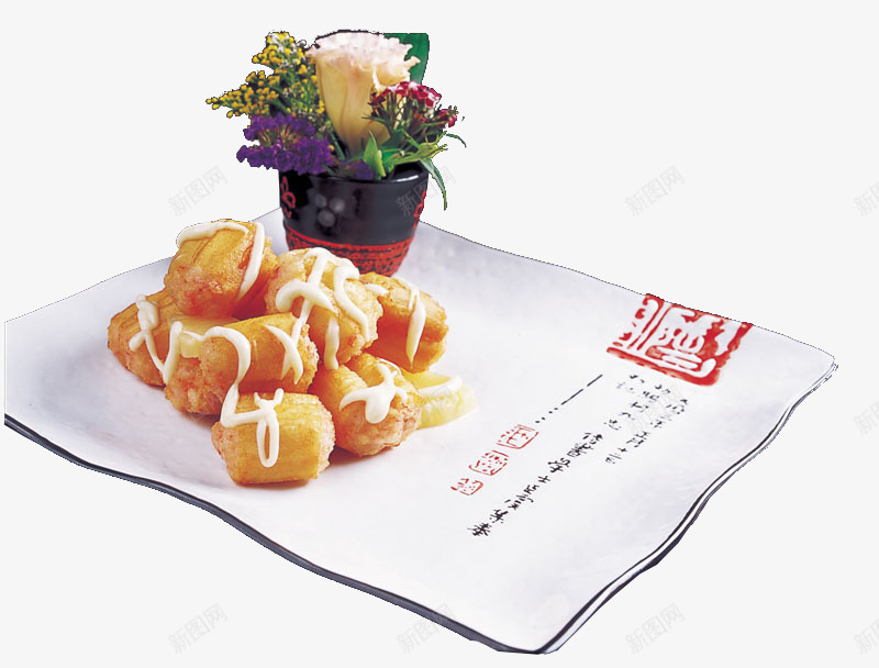 菠萝油条虾甜品png免抠素材_88icon https://88icon.com 油条 甜品 菠萝 虾