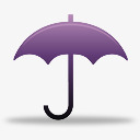 紫色雨伞左上角图标图标