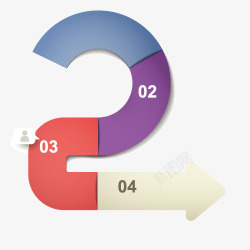 ppt数字标签矢量图素材