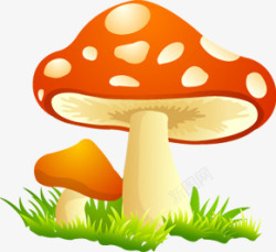 可爱卡通斑点蘑菇造型素材