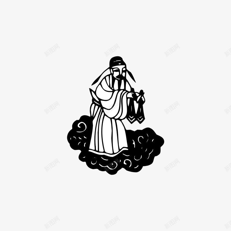 经典诗人民族传统人物装饰图案纹psd免抠素材_88icon https://88icon.com 装饰图案 诗人