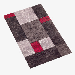 方形多色花纹北欧地毯素材