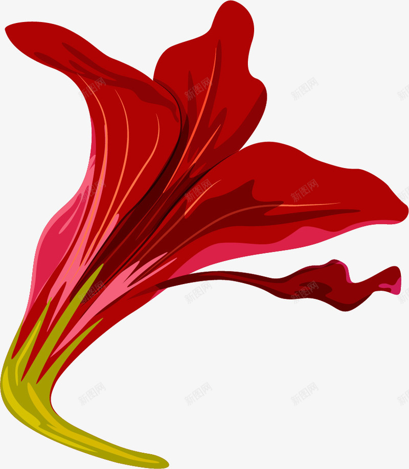 红色娇艳花朵png免抠素材_88icon https://88icon.com 娇艳 手绘卡通 植物 矢量图案 秋季 红色 花朵
