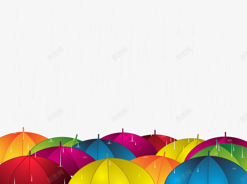 彩色雨伞矢量图eps免抠素材_88icon https://88icon.com 下雨 伞 彩色 雨伞 矢量图