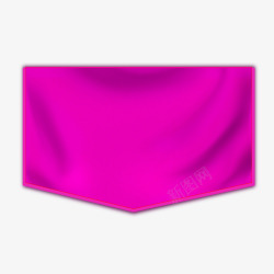 紫色绸缎旗帜装饰图案素材