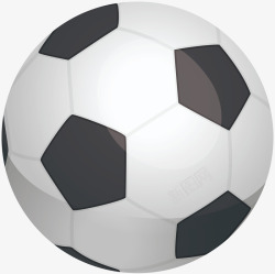 卡通足球球类运动器材黑白足球矢矢量图素材