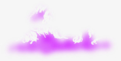 手绘紫色云雾天气素材