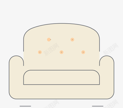 沙发简笔画图标图标