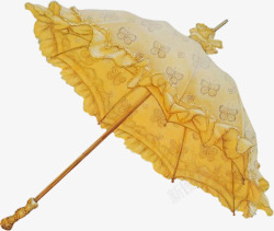 黄伞黄色的雨伞高清图片