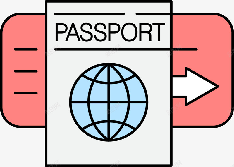 卡通pass机票护照png免抠素材_88icon https://88icon.com pass 促销 卡通 国外旅游 护照 旅游 机票 通行证