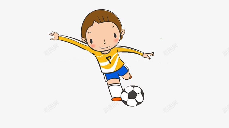 卡通踢足球的男孩png免抠素材_88icon https://88icon.com 卡通 小朋友 男孩 足球 运动