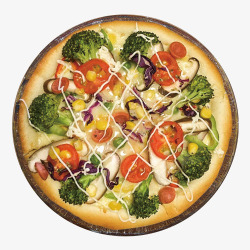 实物蔬菜披萨素材