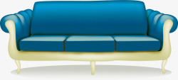 蓝色沙发客厅背景素材