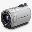 索尼数码摄像机紫色的镜头相机h素材