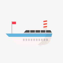 轮船交通航海游轮矢量图素材