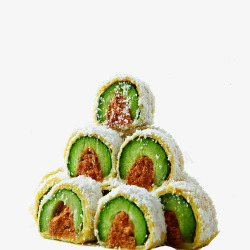 肉松卷美味的寿司点心高清图片
