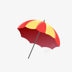 手绘彩色的雨伞素材
