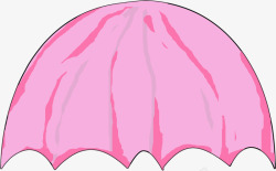 手绘粉色漫画雨伞素材