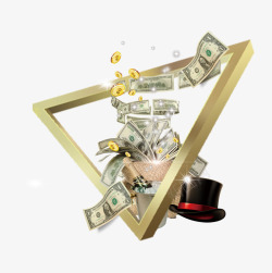 金色三角形素材