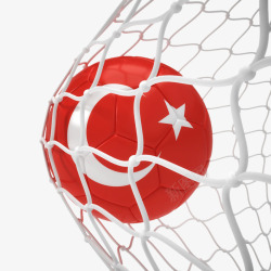 创意土耳其国旗足球素材