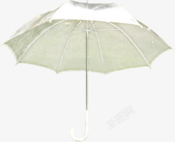白色透明雨伞装饰素材