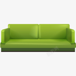 绿色沙发创意矢量图素材