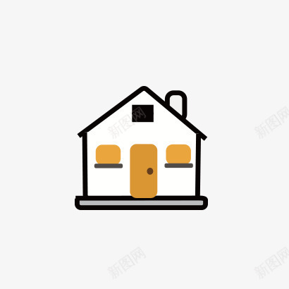 白色小房子插画png免抠素材_88icon https://88icon.com 小房子 白色 矢量插画 经典