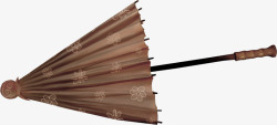棕色漂亮雨伞素材