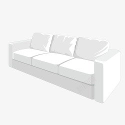 白色沙发矢量图素材