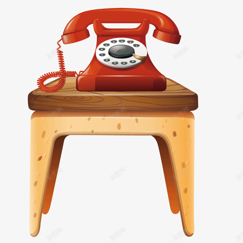 放在桌子上的复古电话png免抠素材_88icon https://88icon.com 复古电话 桌子 电话
