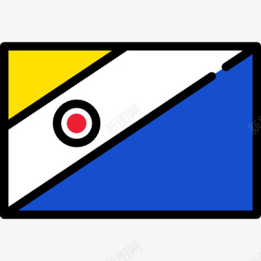 赛车旗博内尔岛图标图标