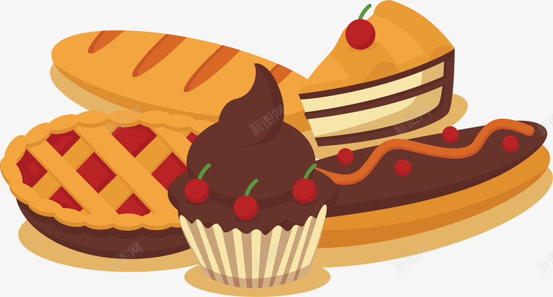 美味甜品店蛋糕海报png免抠素材_88icon https://88icon.com 甜品店 矢量png 蛋糕 蛋糕店 面包