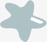 海星圆角五角星剪影图标图标