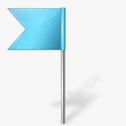 蓝色的小旗图标图标