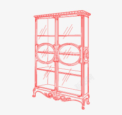 衣柜线框图素材
