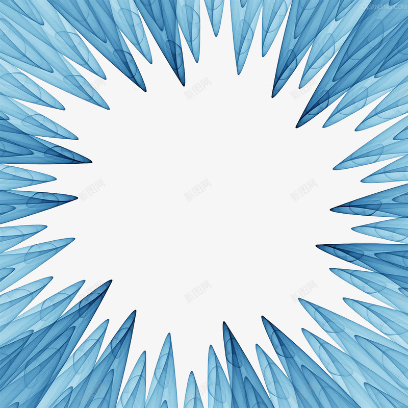 蓝色冰插画png免抠素材_88icon https://88icon.com 寒冷 层次图案 抽象 数码设计效果 蓝色冰插画 蓝色艺术