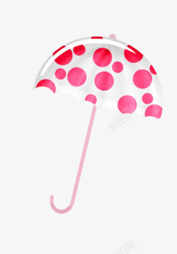 卡通红色雨伞素材