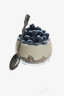 蓝莓酸奶杯素材
