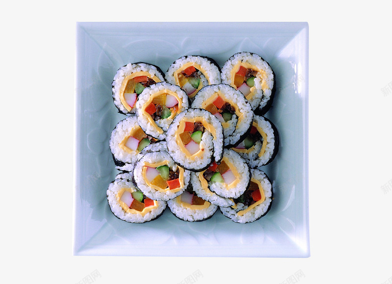 美味寿司png免抠素材_88icon https://88icon.com 各种方盘子 大米 寿司 方形 海带 盘子 美食 西餐 食物 食物素材