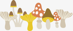 秋季立秋卡通蘑菇矢量图素材