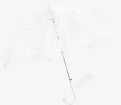 纱网白色雨伞高清图片