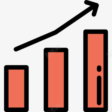 矢量阶梯式统计统计图标图标