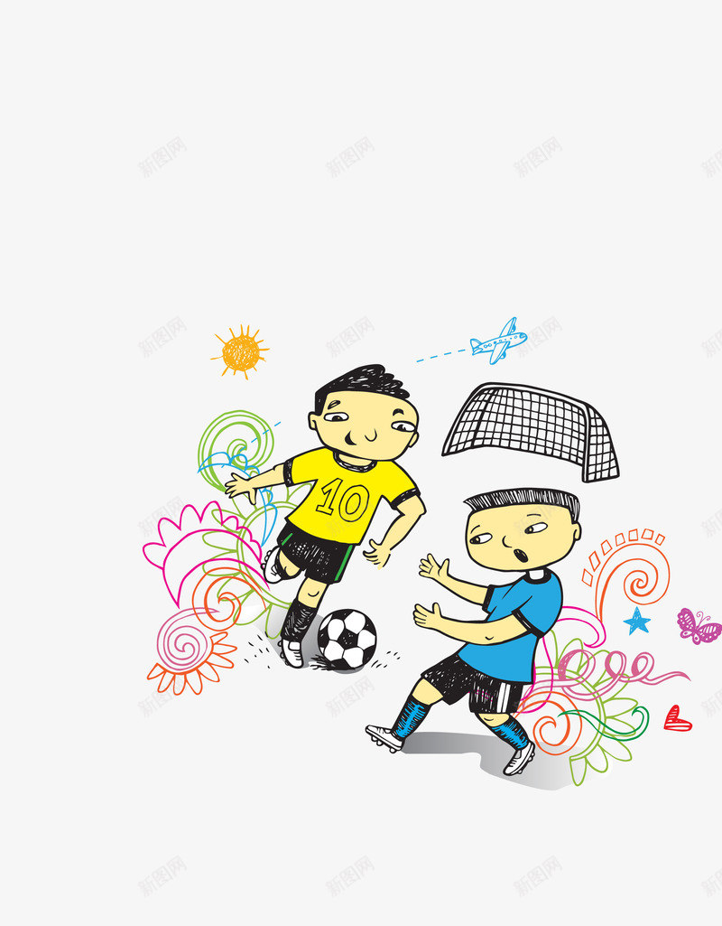 彩色卡通踢足球的小男孩们png免抠素材_88icon https://88icon.com 卡通 彩色小男孩们 矢量小男孩们 踢足球的小男孩们