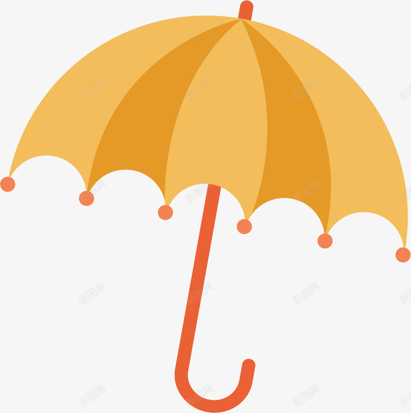 手绘雨伞png免抠素材_88icon https://88icon.com 伞 卡通伞 可爱雨伞 躲雨 长柄 黄色雨伞