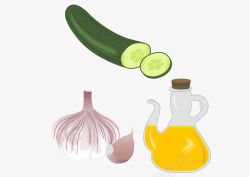 黄瓜花生油洋葱厨房食材素材