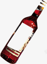 红酒瓶子地产海报装饰素材