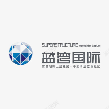 蓝色一点资讯logo蓝湾国际标识图标图标