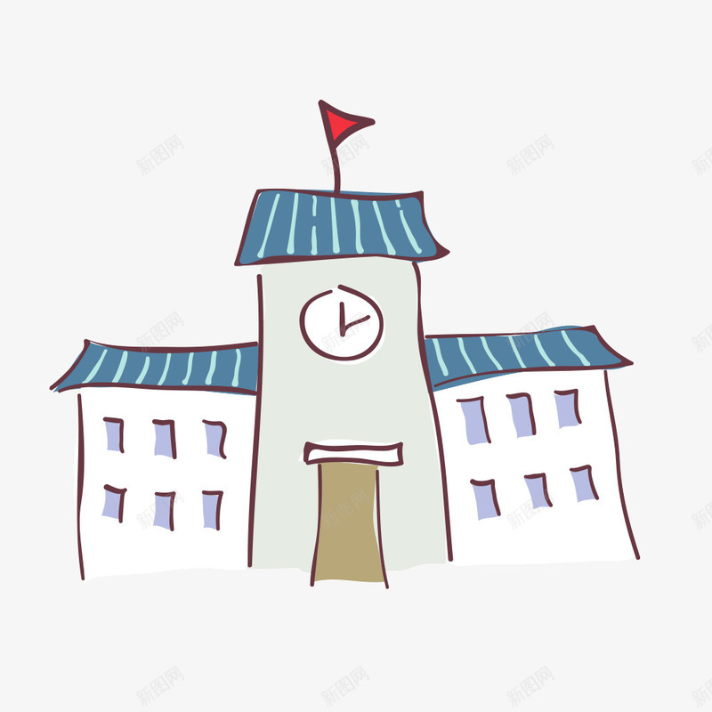 学校png免抠素材_88icon https://88icon.com 学校 建筑 时间 白色 素材 表